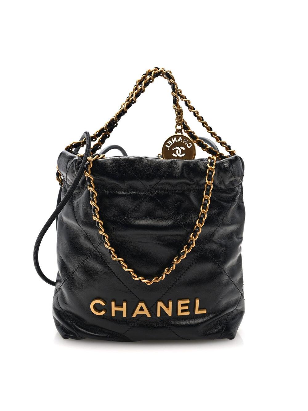 Shiny Calfskin Quilted Mini Chanel 22 #274980C47B